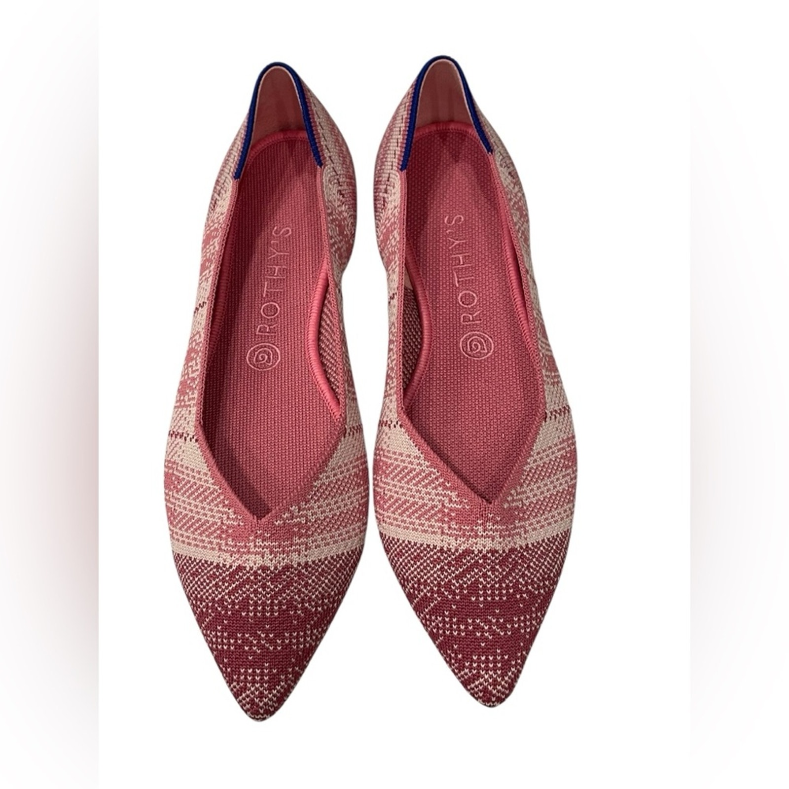 Rothy's Women's Burgundy And Cream Flats